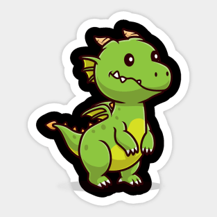 Cute Dragon Cartoon Sticker